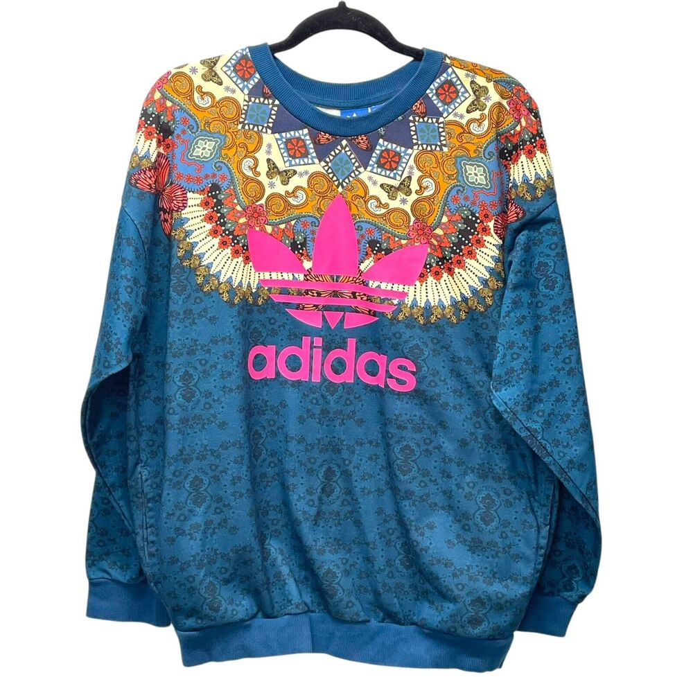 ADIDAS - X FARM RIO TREFOIL BUTTERFLY BARBOMIX SWEATSHIRT SIZE US M Medium UK14